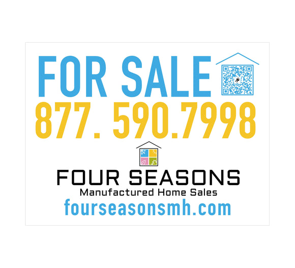 Coroplast Sign - Four Seasons For Sale English