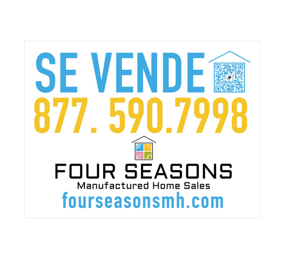 Coroplast Sign - Four Seasons For Sale Spanish