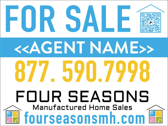 Four Seasons Coroplast Sign - For Sale - English