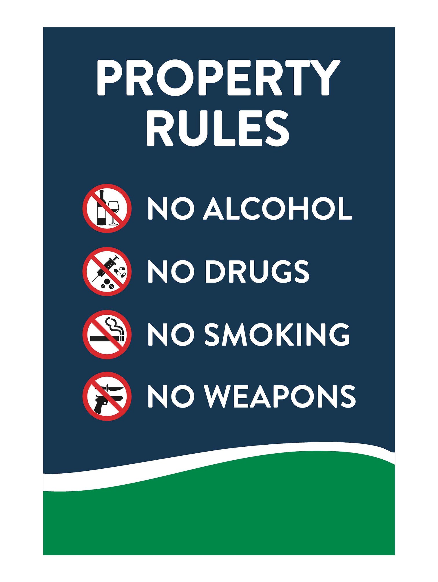 Property Rules Sign – Lakeshore Management