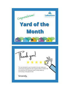 Yard of the Month Cards (25 card bundle)