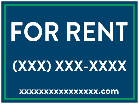 Coroplast Sign - For Rent