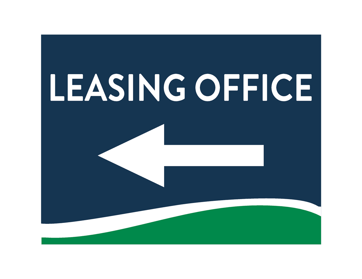 Leasing Office Directional Sign - Left Arrow – Lakeshore Management