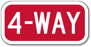 4 Way Sign