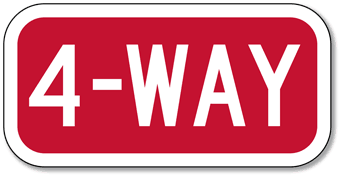 4 Way Sign