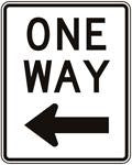 One Way Sign - Left Arrow